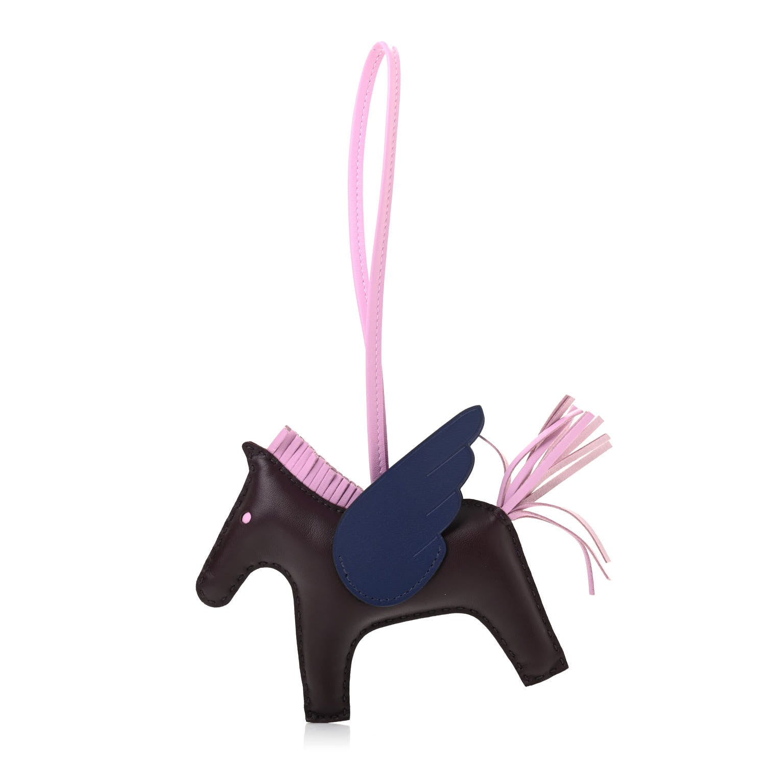 Hermes Milo Lambskin Grigri Rodeo Pegase Horse Bag Charm MM Rouge Sellier Mauve Sylvestre Bleu Saphir 1 of 4