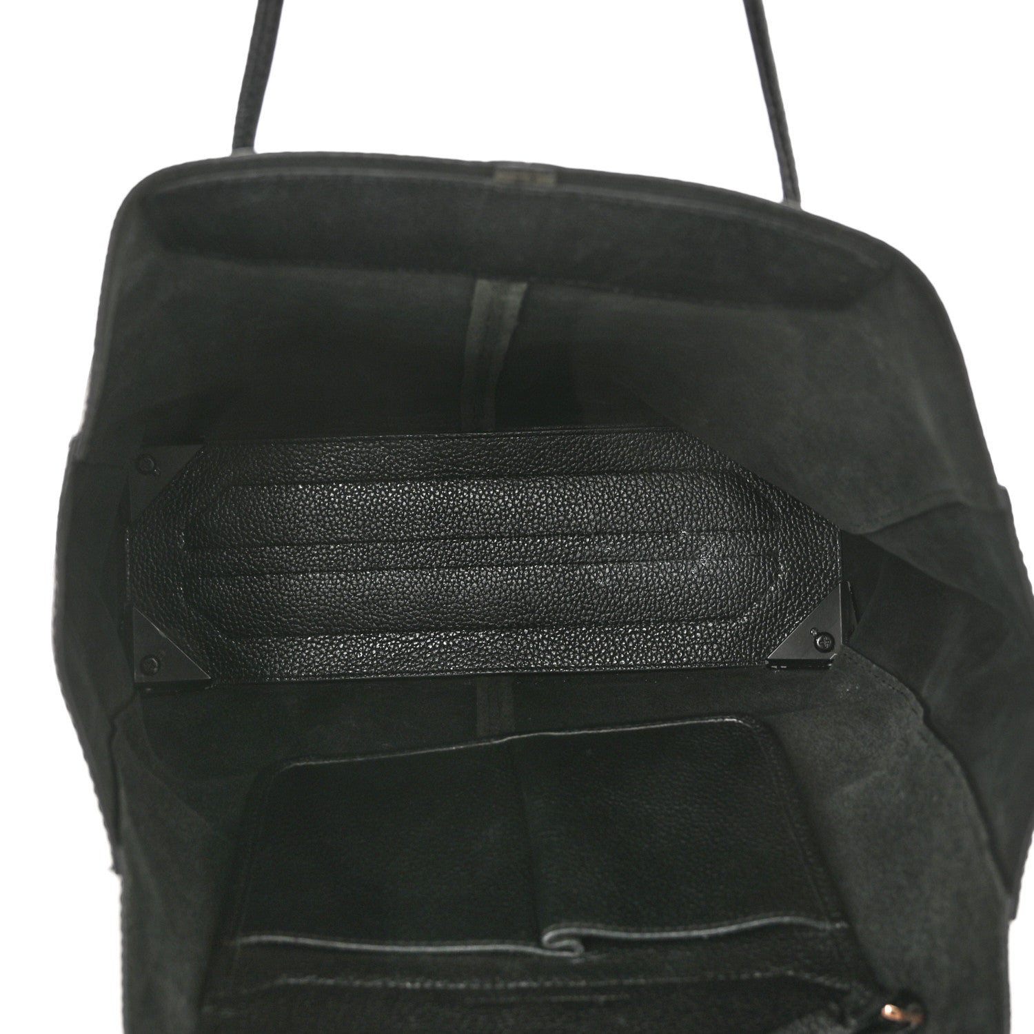 Alexander Wang Pebbled Calfskin Large Prisma Skeletal Tote Black Rose Gold Hardware 5 of 10