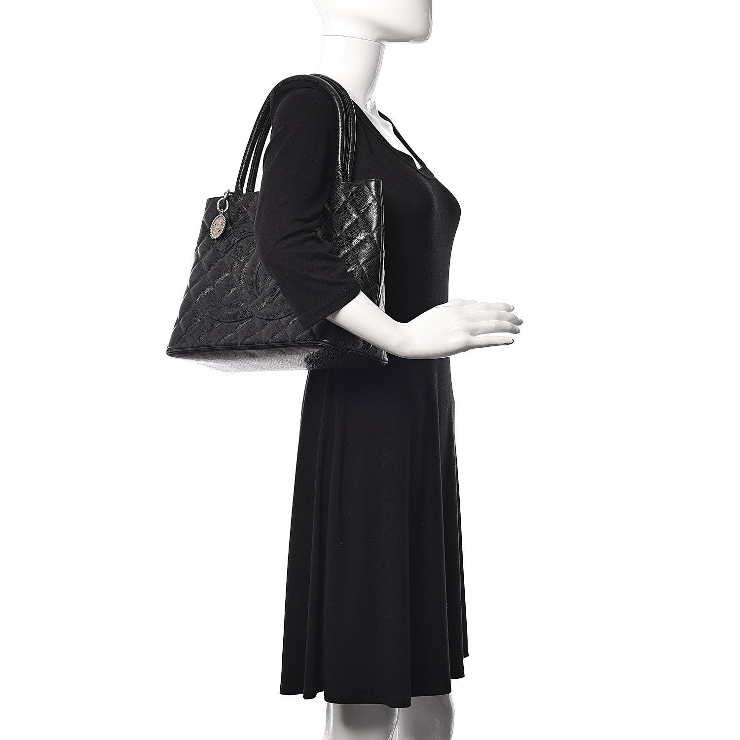 Chanel Caviar Quilted Medallion Tote Black 2 of 11