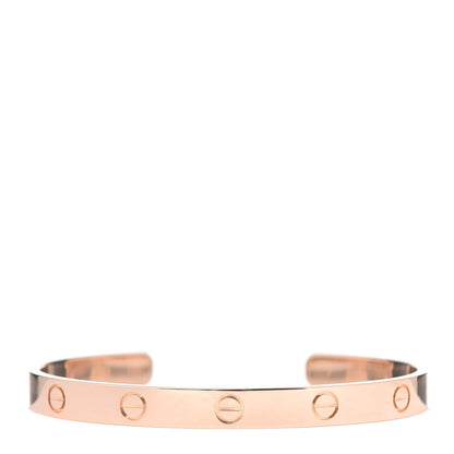 Cartier 18K Pink Gold LOVE Cuff Bracelet 18 1 of 4