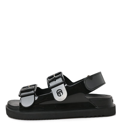 Gucci Rubber Mini Double G Womens Isla Dad Sandals 37 Black 1 of 8