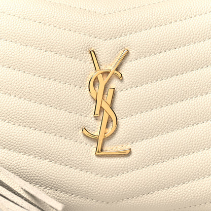 Saint Laurent Grain De Poudre Matelasse Monogram Mini Lou Camera Bag Crema Soft 8 of 10