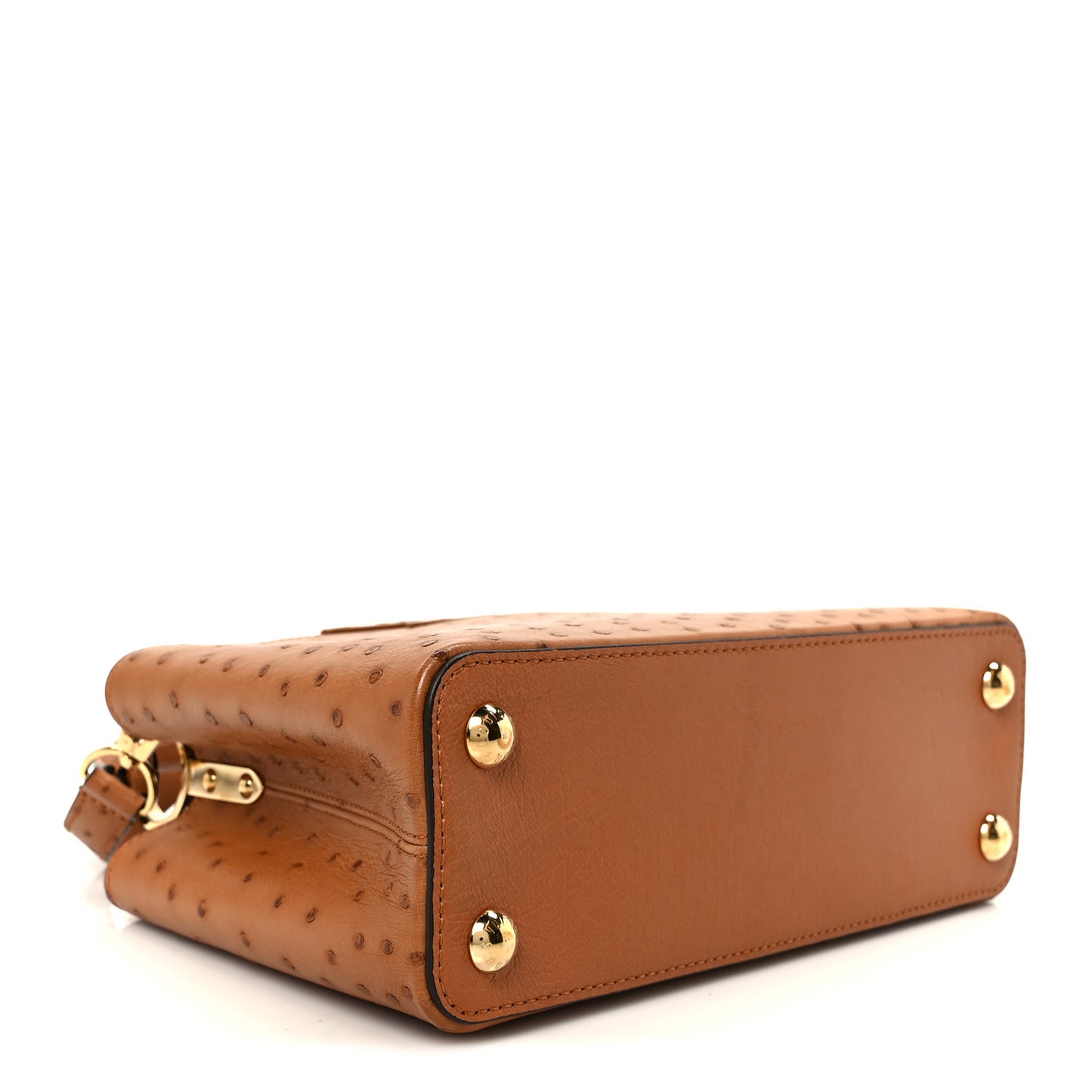 Ostrich Capucines BB Cognac