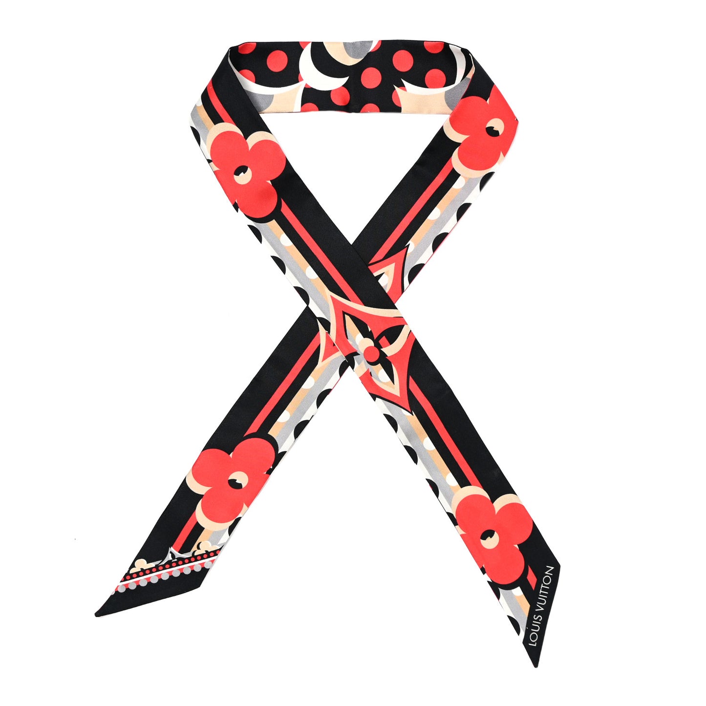 Silk Pop Monogram BB Bandeau Red