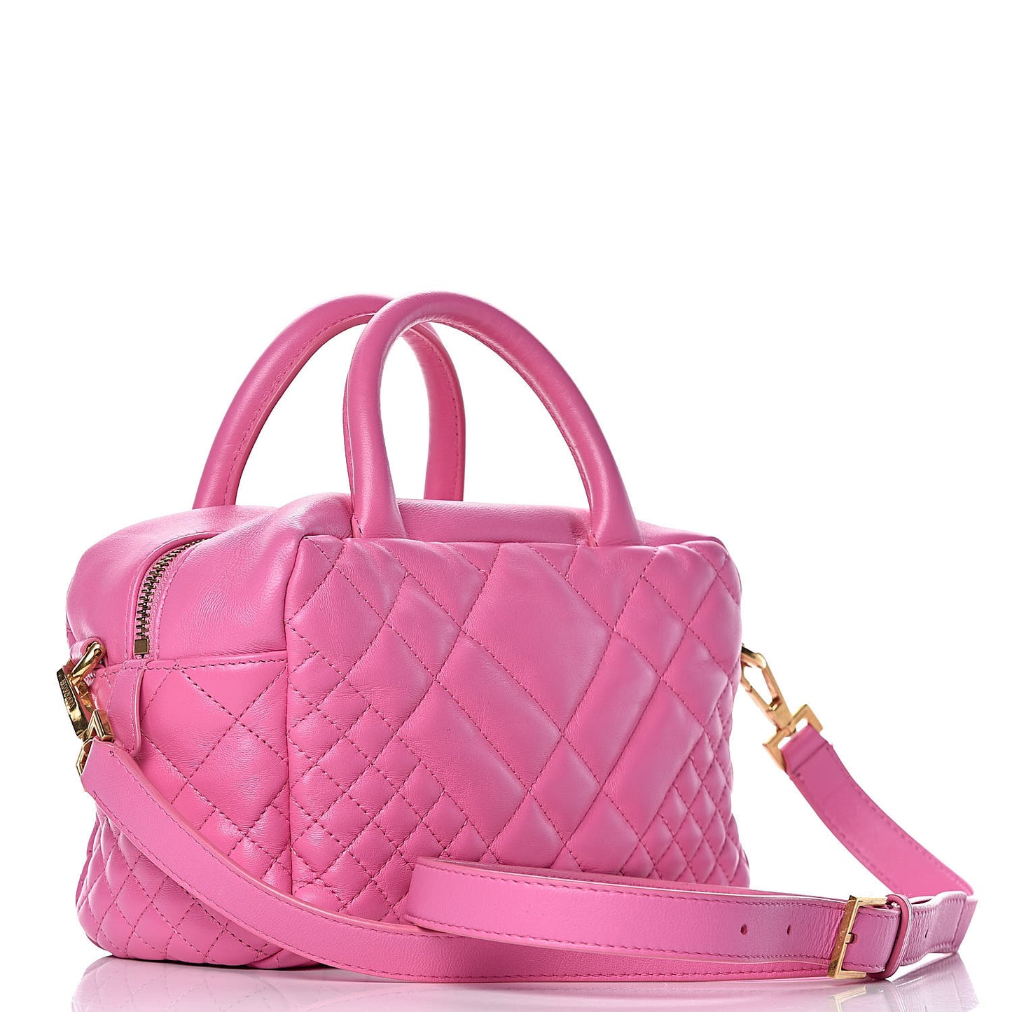Nappa Quilted Icon Bowler Pink