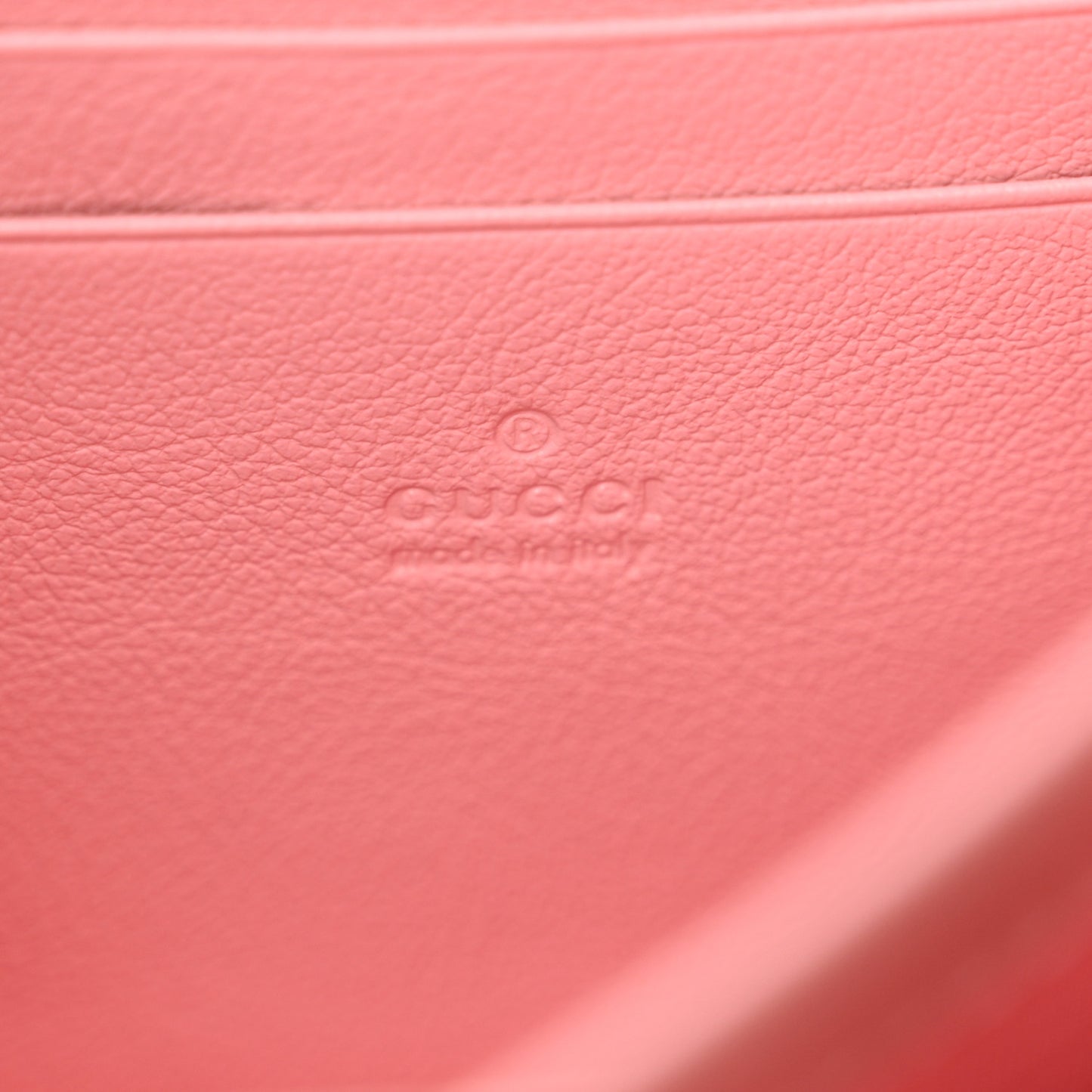 Azalea Calfskin Enamel Matelasse Diagonal Torchon GG Marmont Chain Wallet New Cherry Red Wild Rose