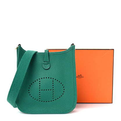 Hermes Taurillon Clemence Evelyne TPM Vert Vertigo 11 of 11