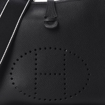Hermes Taurillon Clemence Amazone Evelyne III PM Black White 10 of 11
