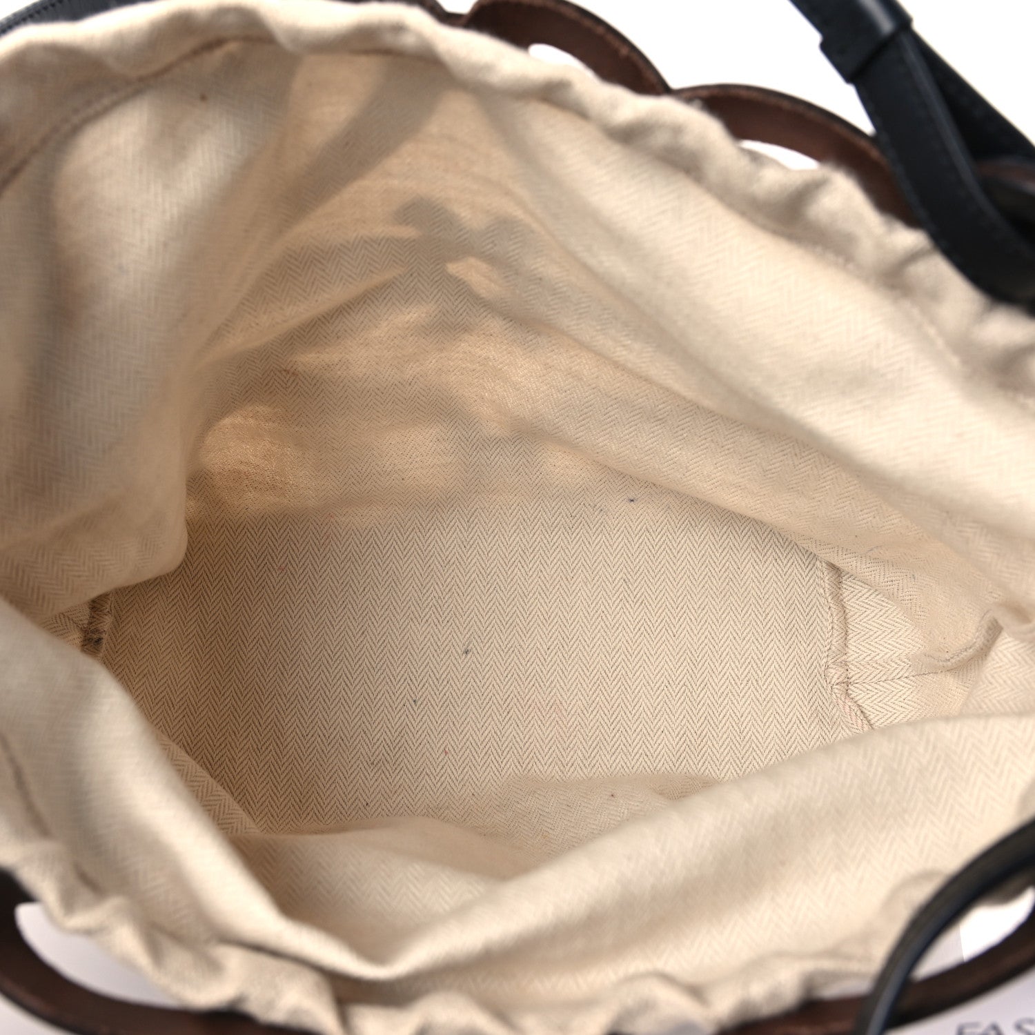 Loewe Smooth Calfskin Small Anagram Cutout Tote Brown Black 6 of 9
