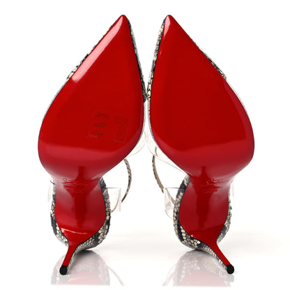 Christian Louboutin Watersnake Printed Nappa PVC 120 Pumps 39.5 Roccia 6 of 8