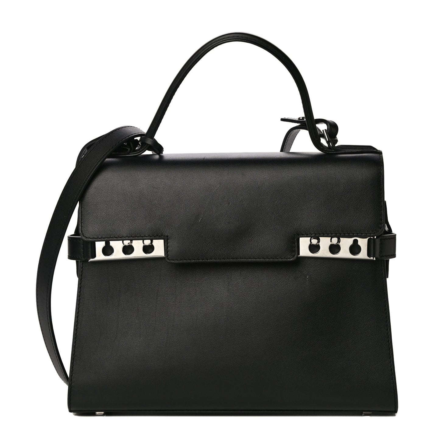 Calfskin MM Tempete Satchel Black