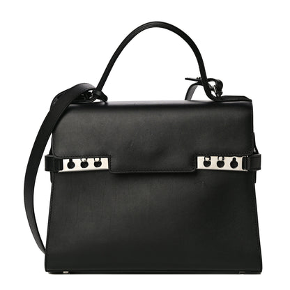 Delvaux Calfskin MM Tempete Satchel Black 1 of 14