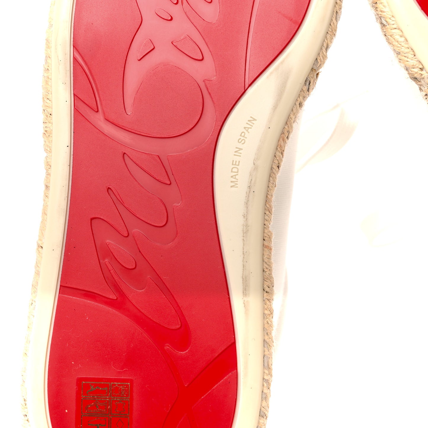 Toile Calfskin Espasneak Flat Sneaker 41 Ivory