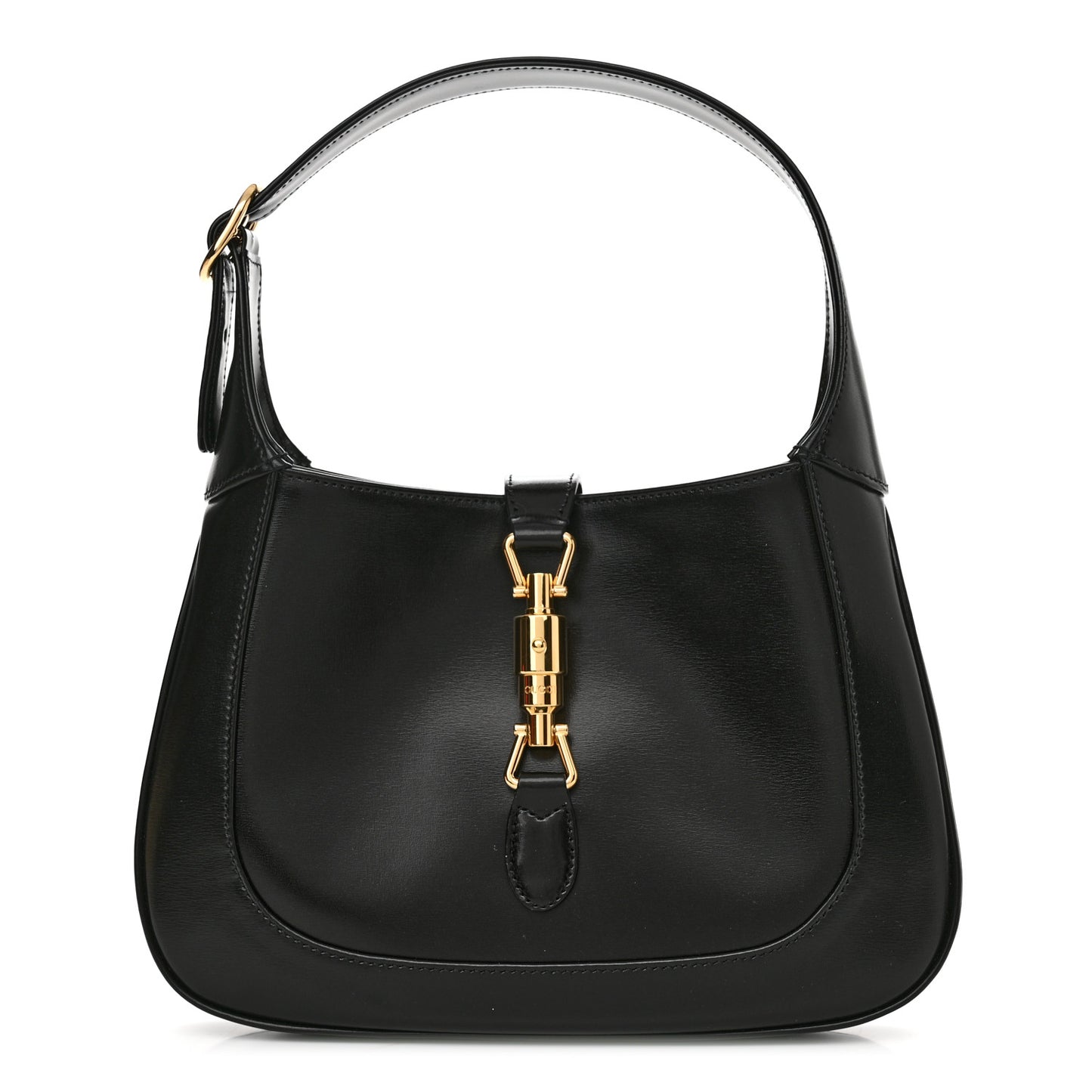 Boarded Dyana Lux Calfskin Small Jackie 1961 Hobo Black