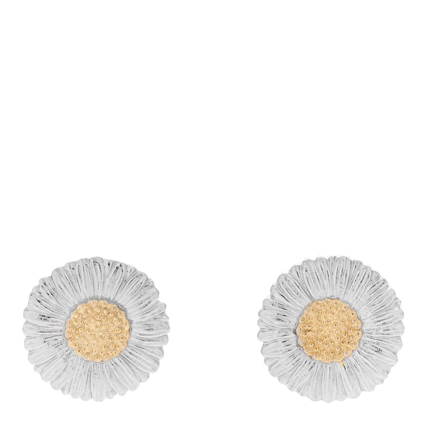 Sterling Silver Gold Vermeil Small Blossoms Daisy Button Earrings