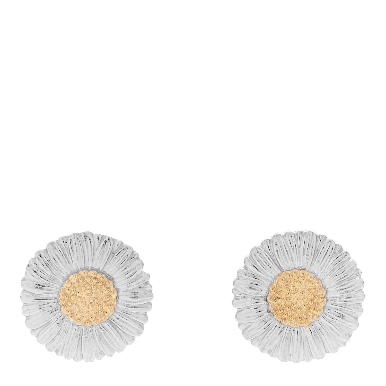 Buccellati Sterling Silver Gold Vermeil Small Blossoms Daisy Button Earrings 1 of 4
