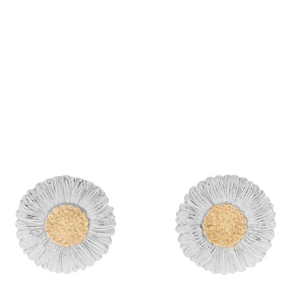 Buccellati Sterling Silver Gold Vermeil Small Blossoms Daisy Button Earrings 1 of 4