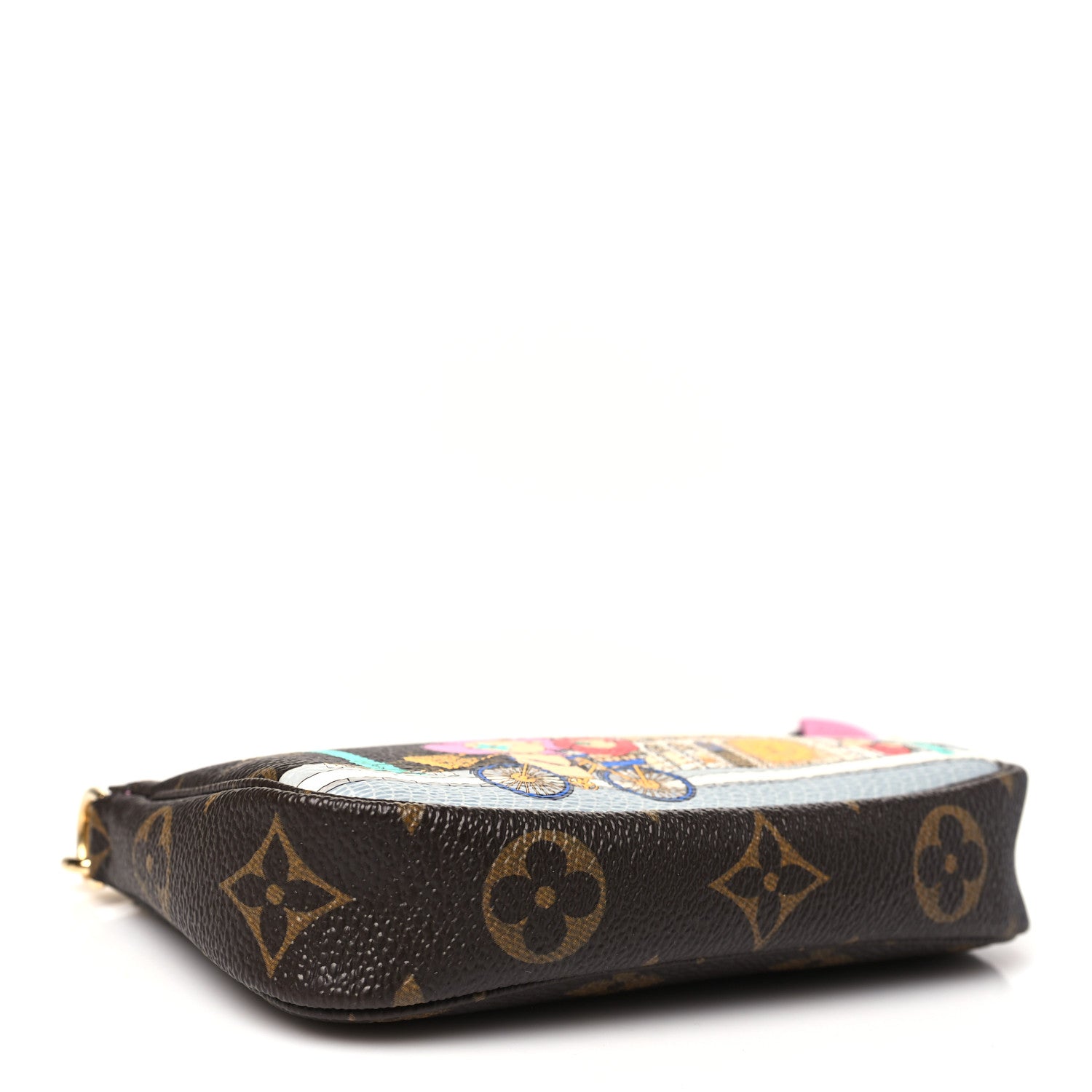 Louis Vuitton Monogram 2022 Christmas Animation Paris Mini Pochette Accessories Pink 4 of 10