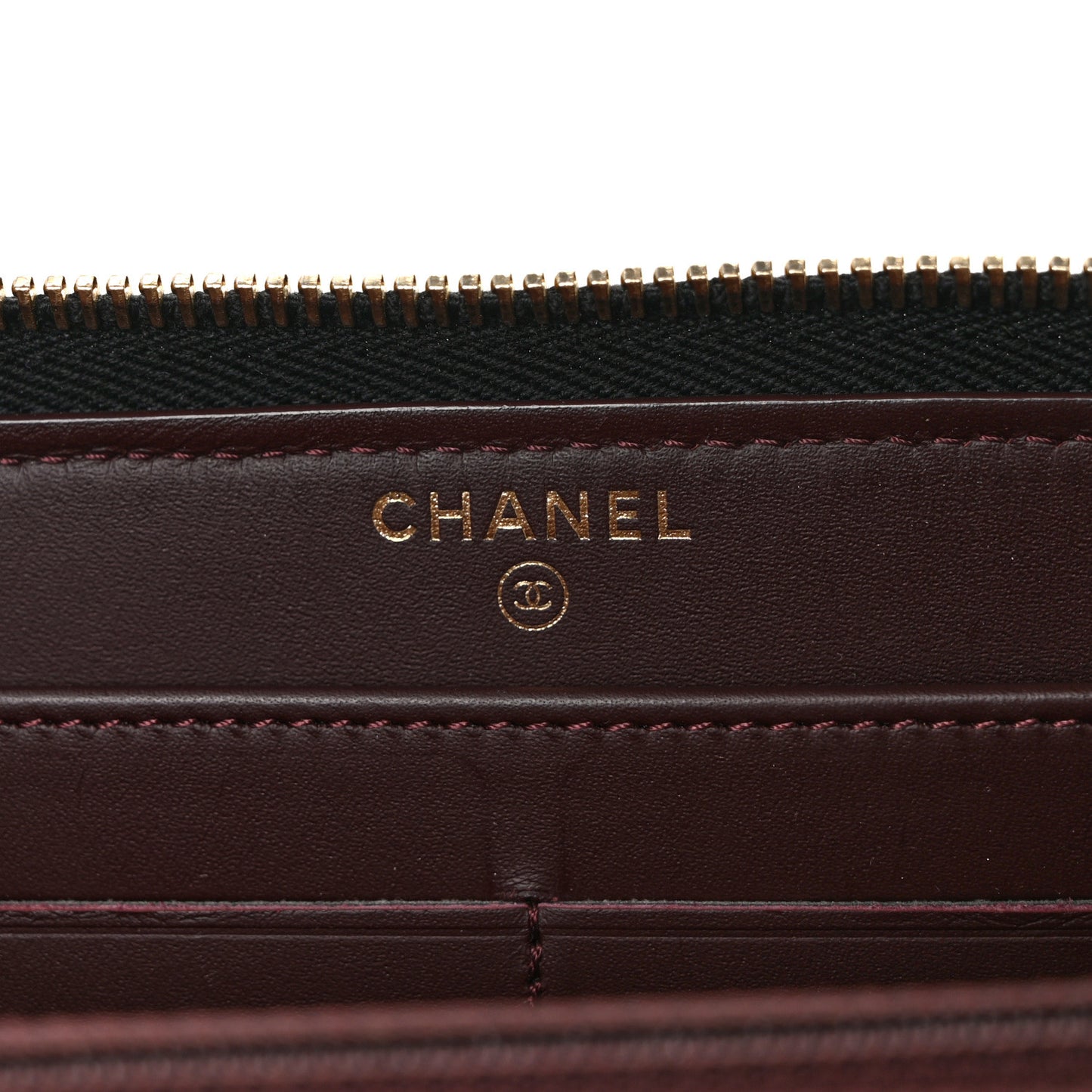 Caviar Quilted Large Gusset Zip Around Wallet Black