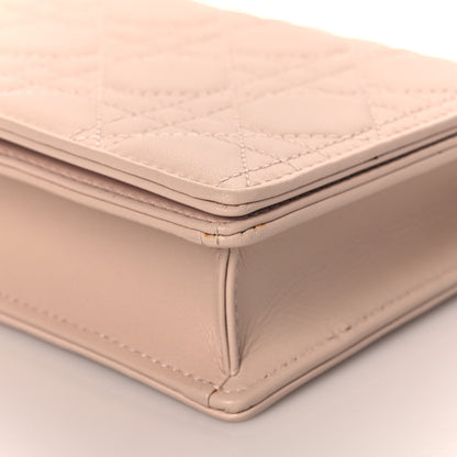 Christian Dior Lambskin Cannage Lady Dior Clutch Rose Poudre 10 of 10