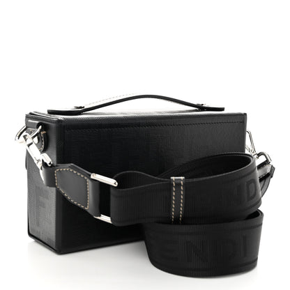 Fendi Vitello King FF Lines Embossed Baguette Soft Trunk Black 3 of 9