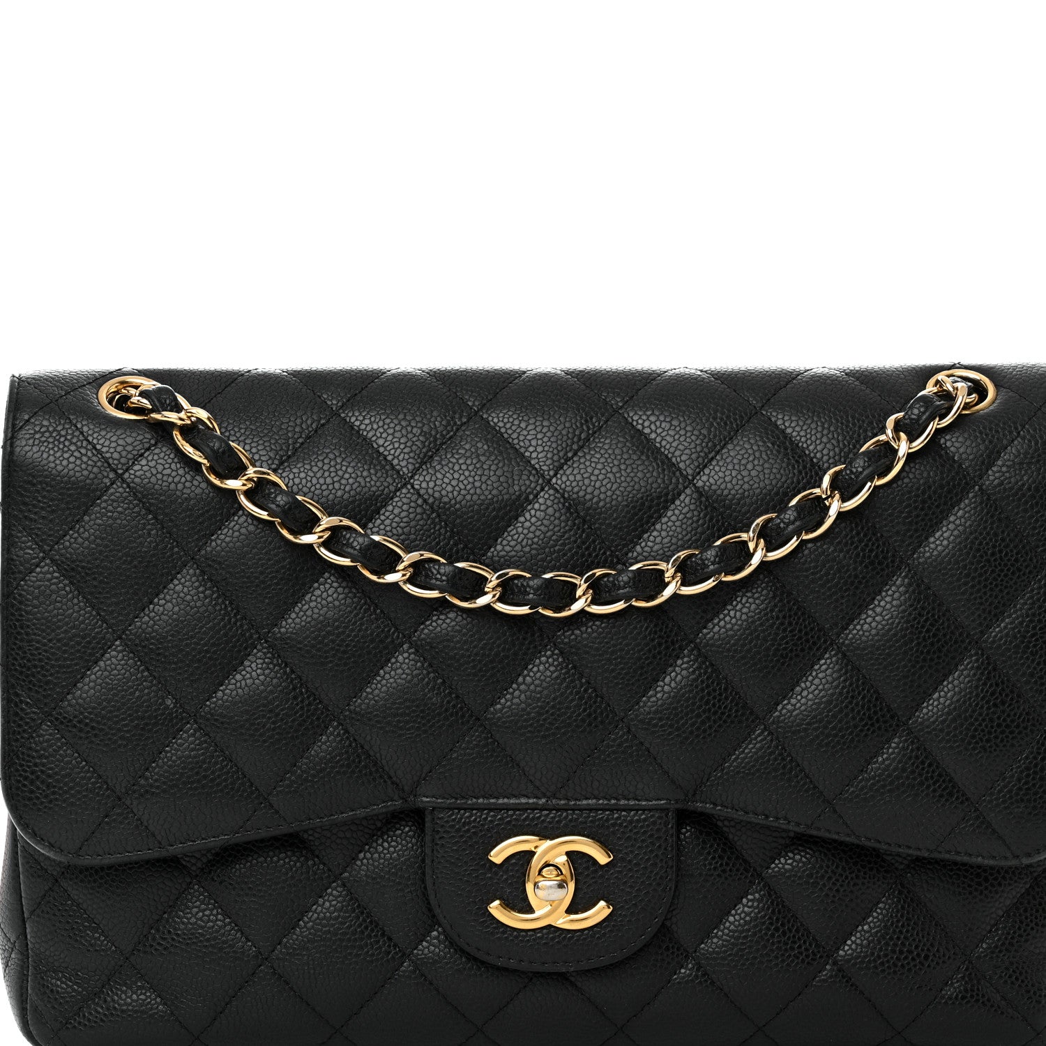 Chanel Caviar Quilted Jumbo Double Flap Black 8 of 18
