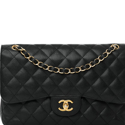 Chanel Caviar Quilted Jumbo Double Flap Black 8 of 18