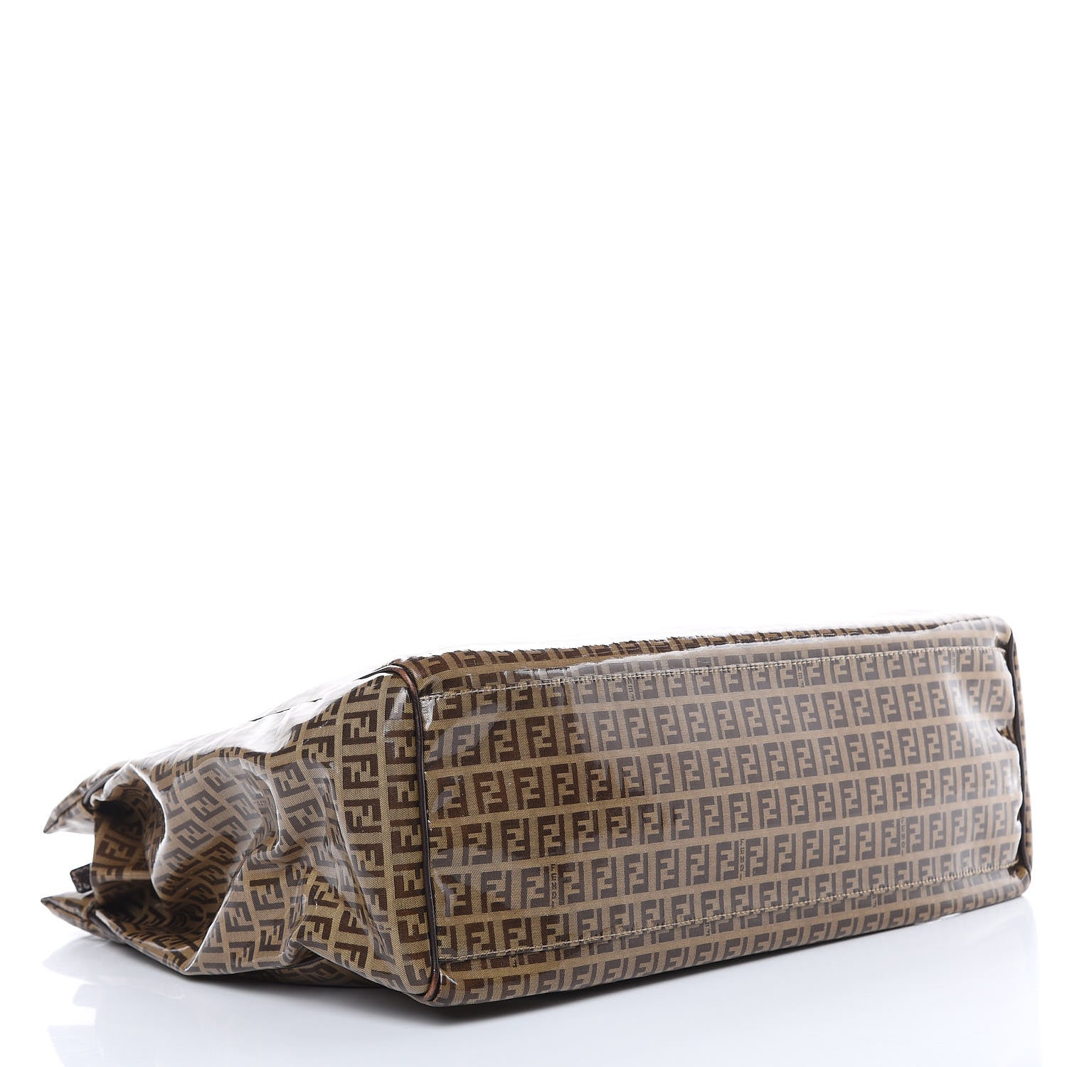 Fendi Vinyl Zucchino Large Tote Tobacco 4 of 16