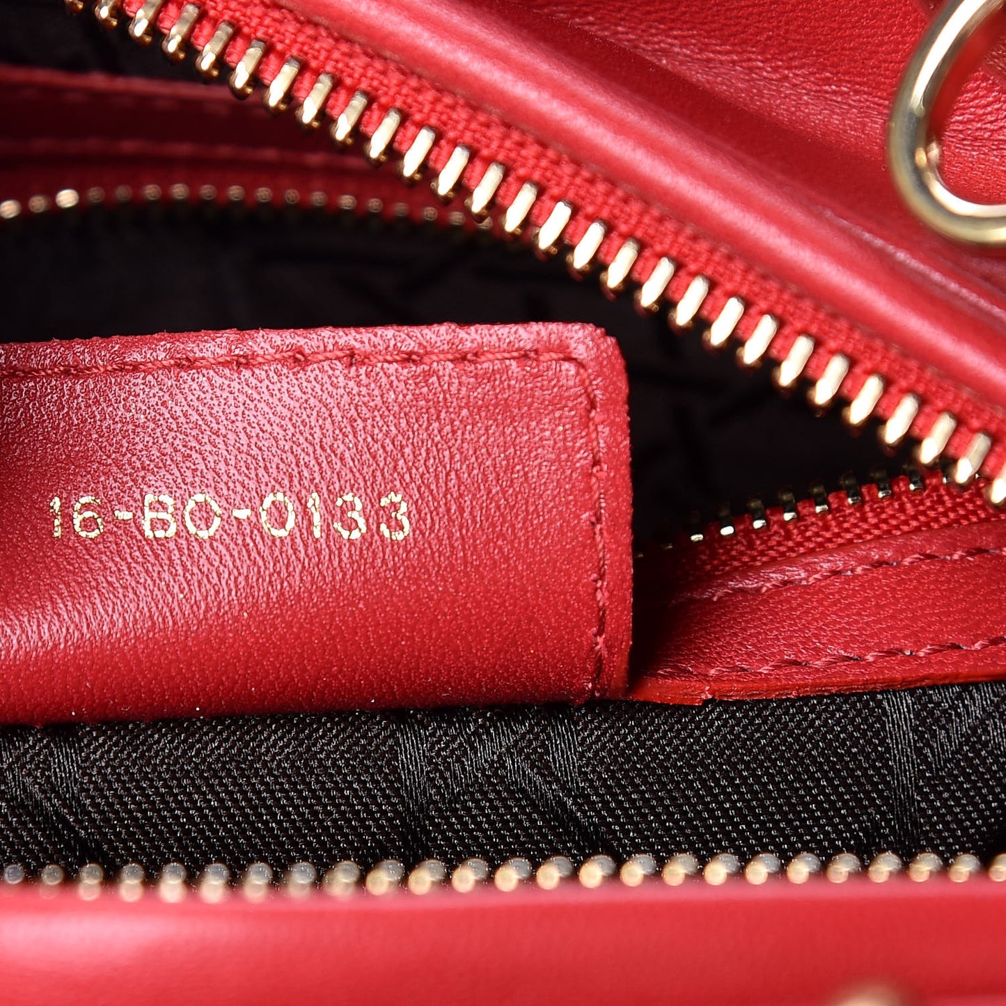 Lambskin Cannage Medium Lady Dior Red