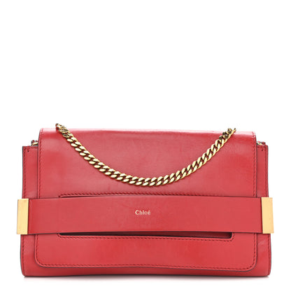 Chloe Lambskin Medium Elle Chain Clutch Red 1 of 15