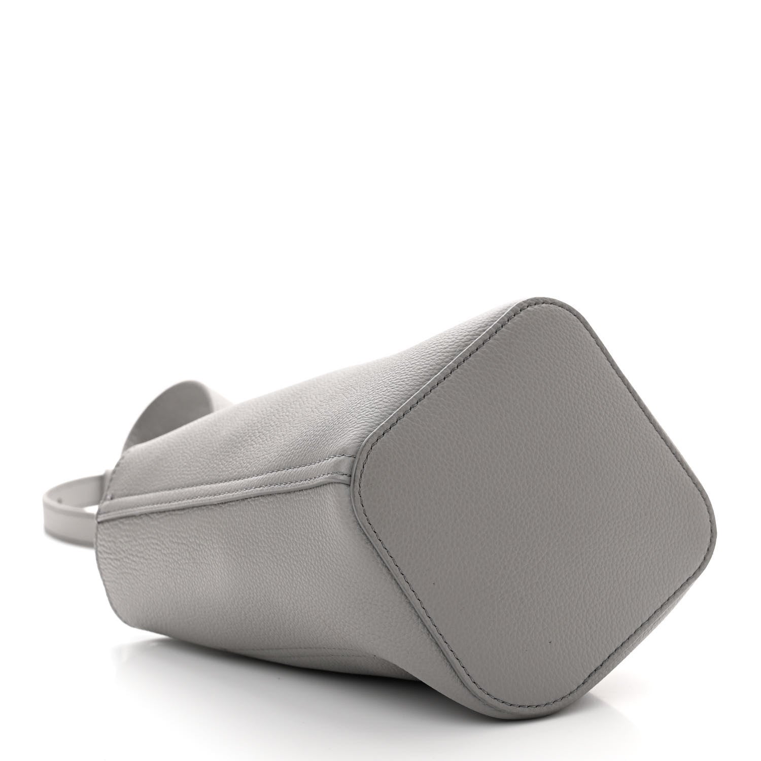Loewe Soft Grained Calfskin Mini Pebble Bucket Bag Pearl Grey 4 of 10