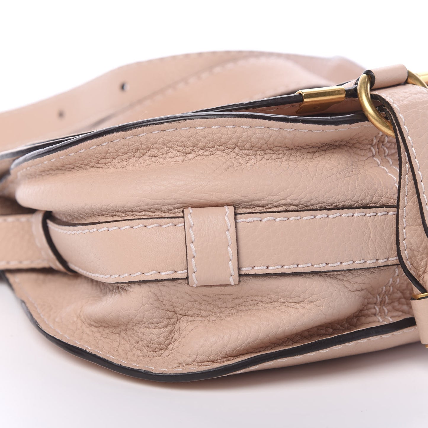 Calfskin Mini Marcie Round Crossbody Bag Blush Nude