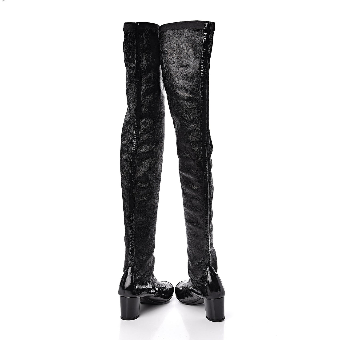 Patent Over The Knee Boots 38.5 Black