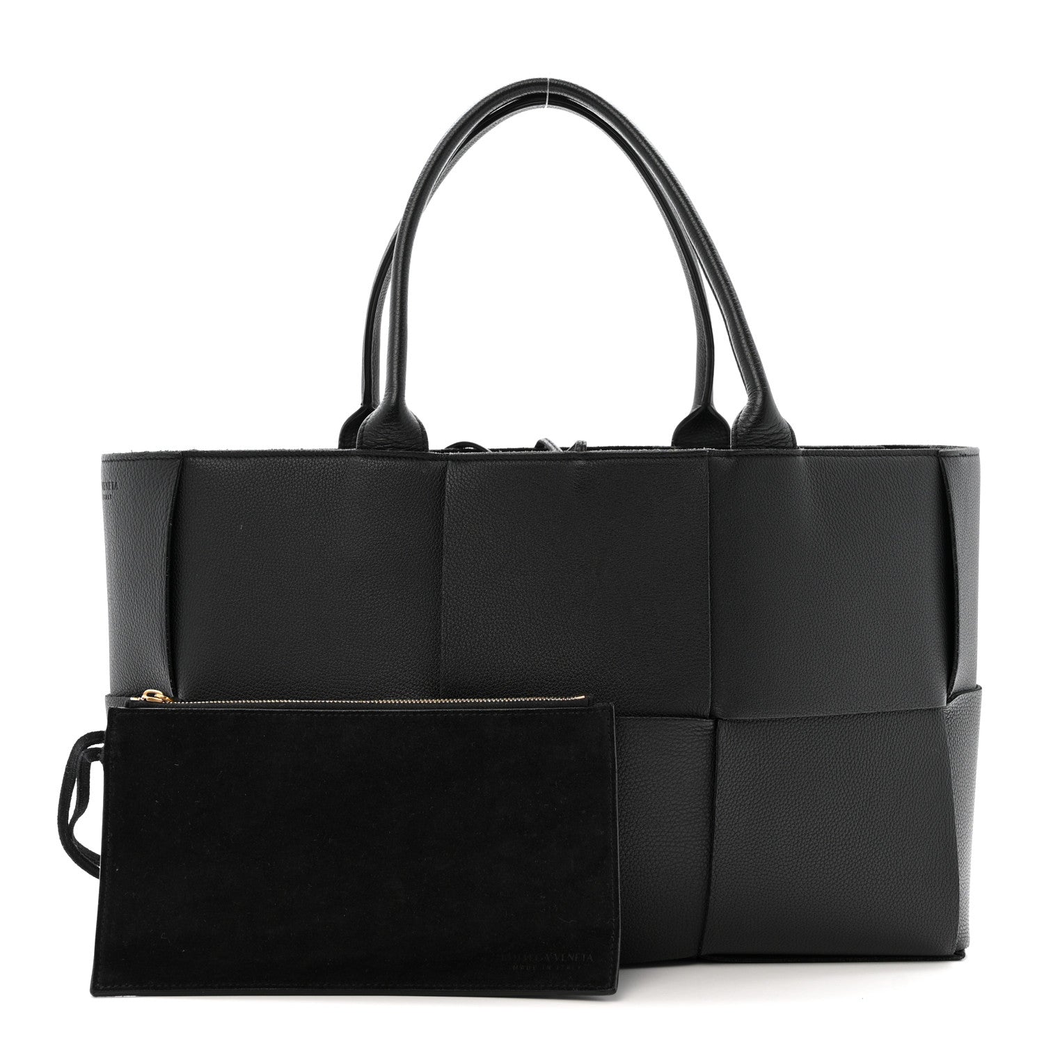 0221-225 バッグ Bottega Veneta Grained Calfskin Maxi Intrecciato Medium Arco Tote