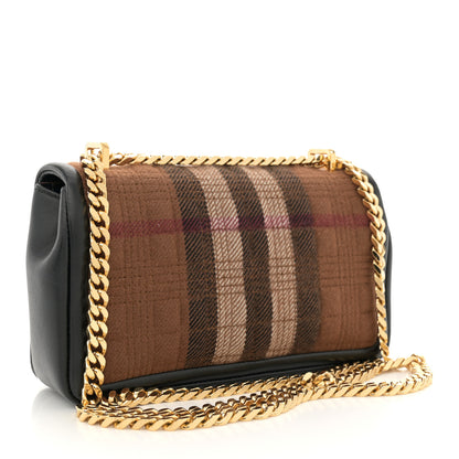 Burberry Check Cashmere Small Lola Bag Black 3 of 12
