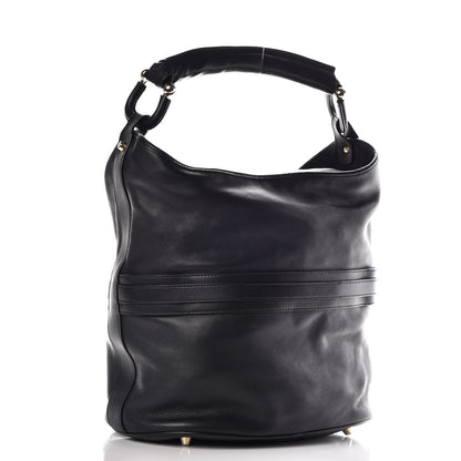 Burberry Calfskin Buckle Hobo Black 3 of 13