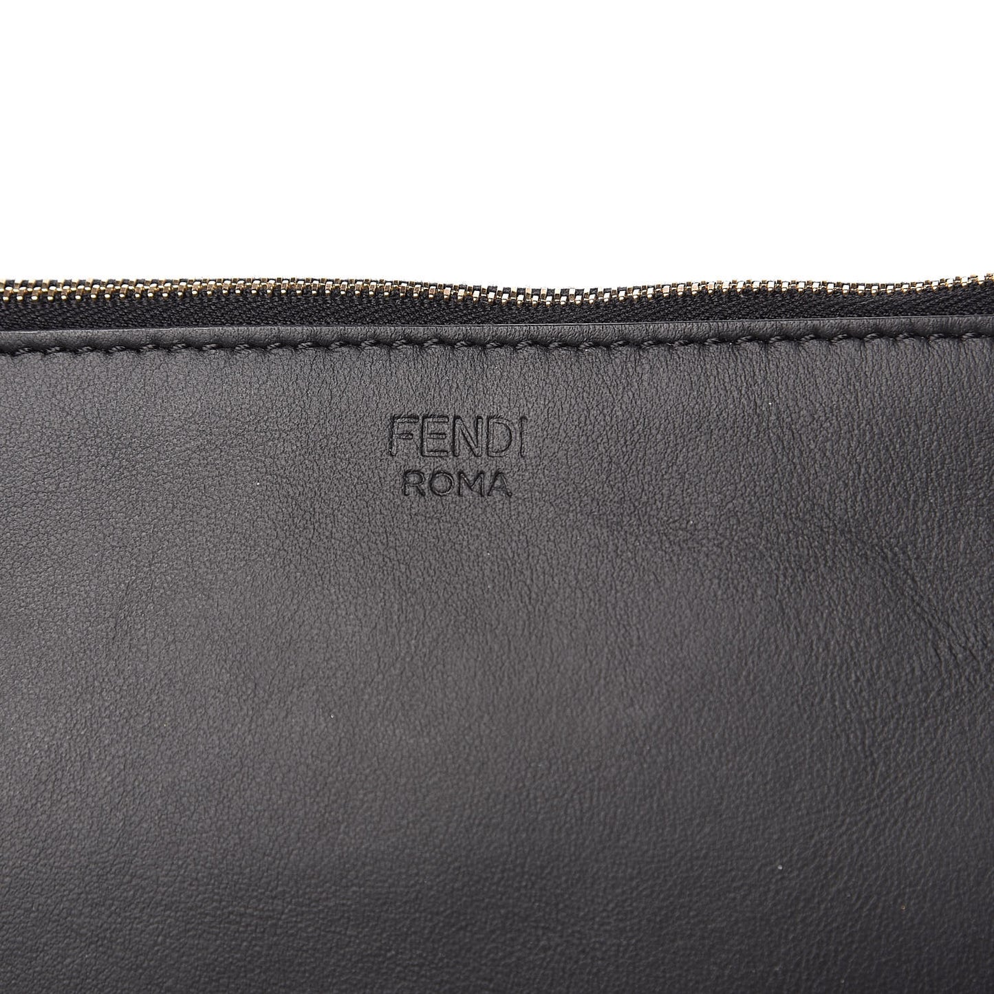 Calfskin F is Fendi Studded Triplette Pouch Set Black