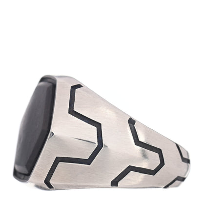 David Yurman Sterling Silver Forged Carbon Signet Ring 61 9.75 3 of 5