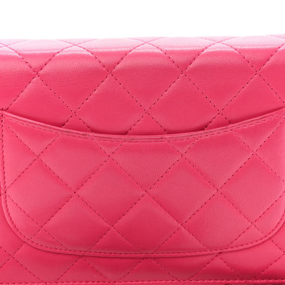 Chanel Lambskin Quilted Wallet on Chain WOC Dark Pink 11 of 11