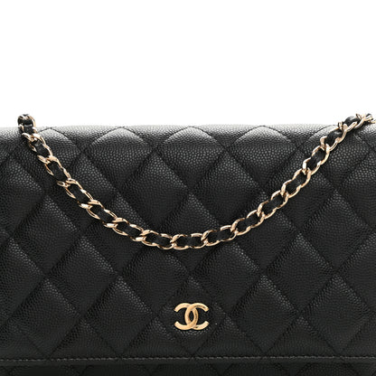 Chanel Caviar Quilted Wallet On Chain WOC Black 10 of 12