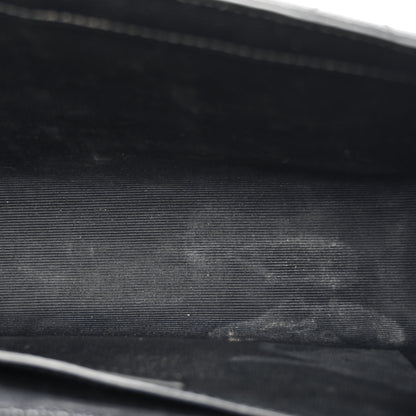 Saint Laurent Grain De Poudre Textured Mixed Matelasse Triquilt Medium Monogram Satchel Black 5 of 11