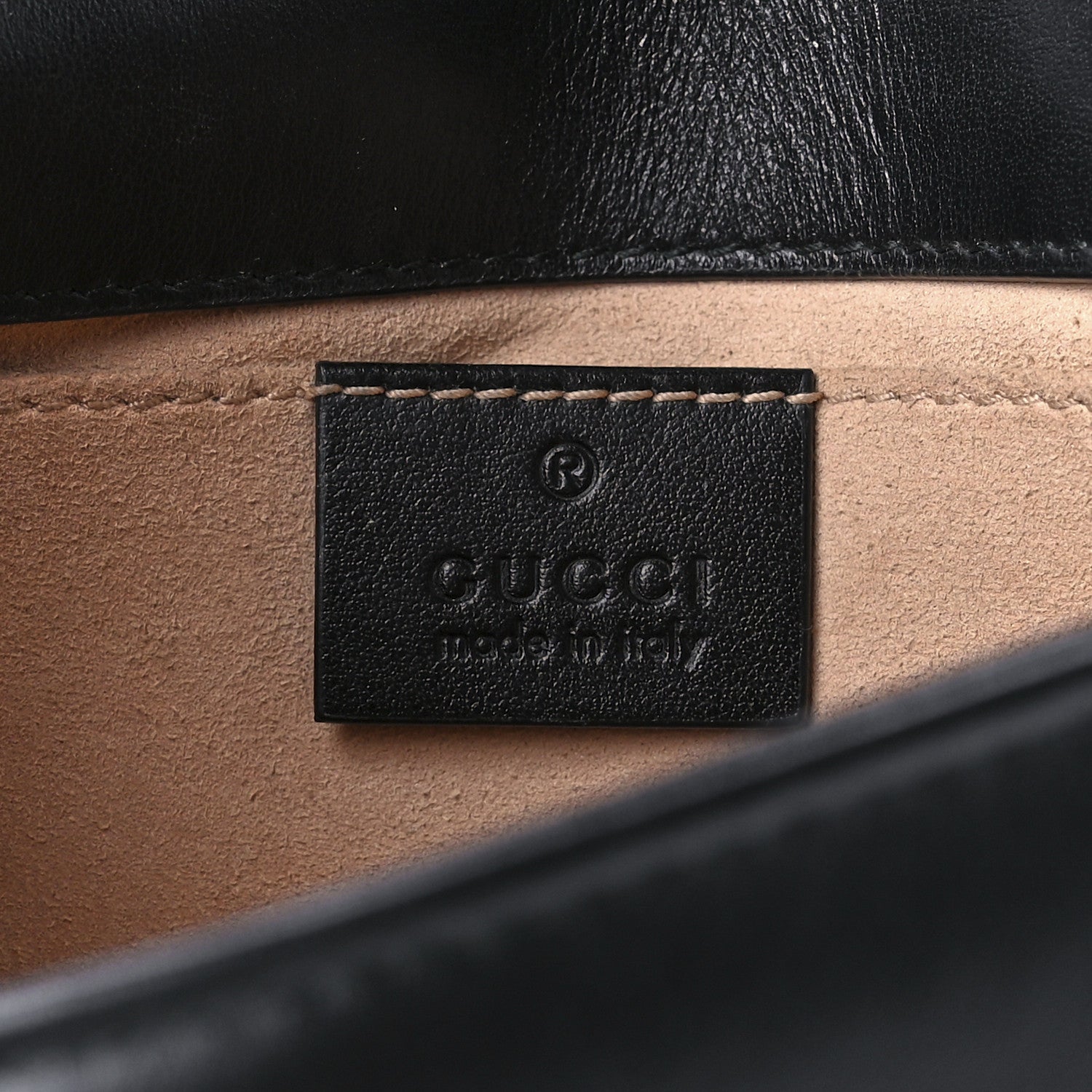 Gucci Calfskin Matelasse Mini GG Marmont Shoulder Bag Black 5 of 9