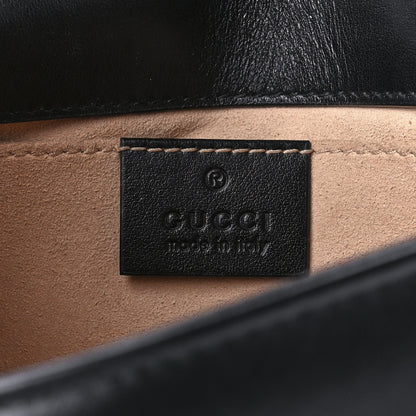 Gucci Calfskin Matelasse Mini GG Marmont Shoulder Bag Black 5 of 9