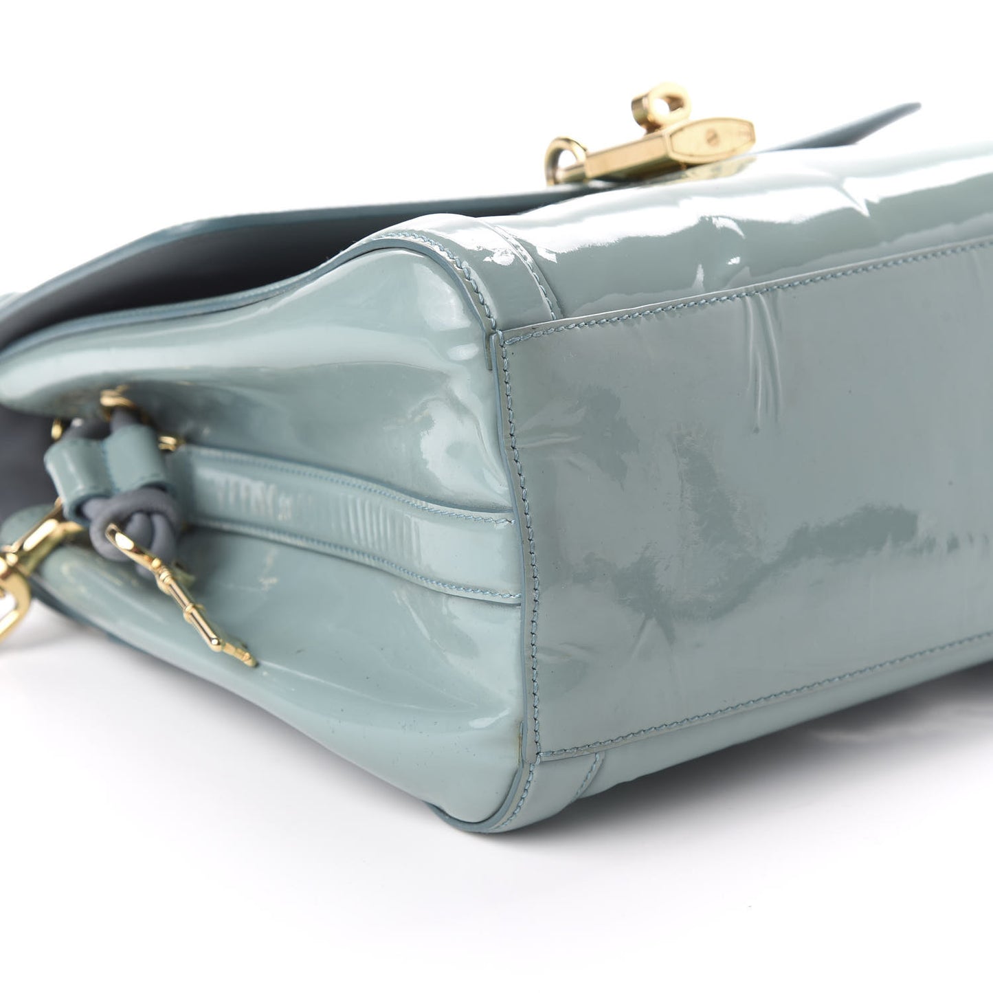 Patent Miss Dolce Satchel Light Blue