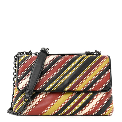 Bottega Veneta Nappa Intrecciato Embroidered Olimpia Red Green Multicolor 1 of 10