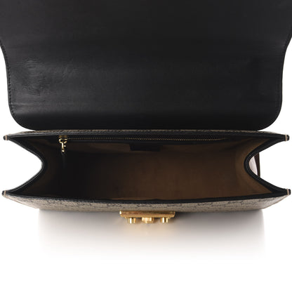 Gucci GG Supreme Monogram Calfskin Medium Padlock Shoulder Bag Beige Black Cuir 6 of 12