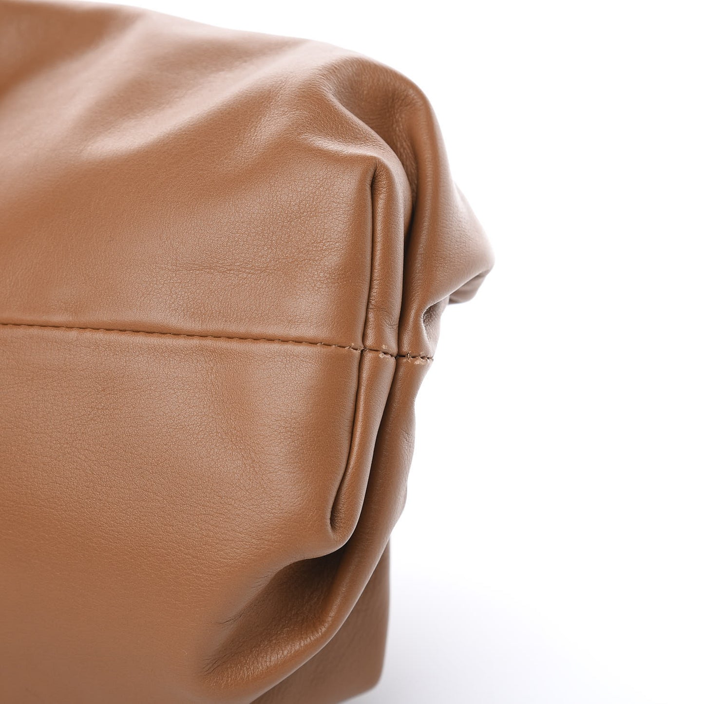 Smooth Butter Calf The Pouch Oversized Clutch Cammello