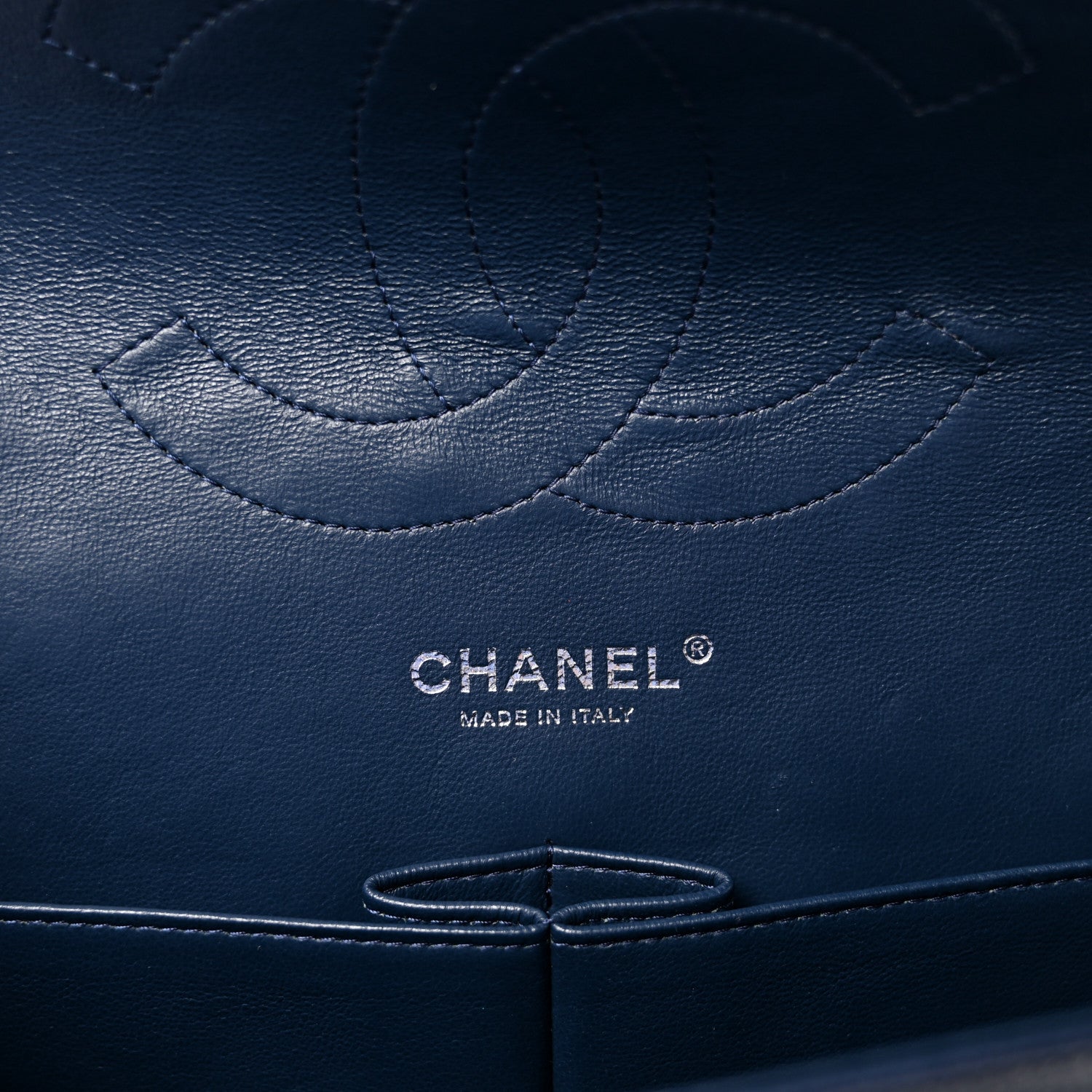 Chanel Caviar Quilted Jumbo Double Flap Navy Blue 6 of 11