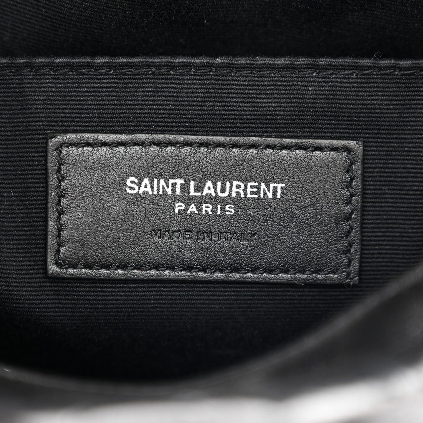 Cracked Shiny Calfskin Matelasse Monogram Lou Camera Bag Black