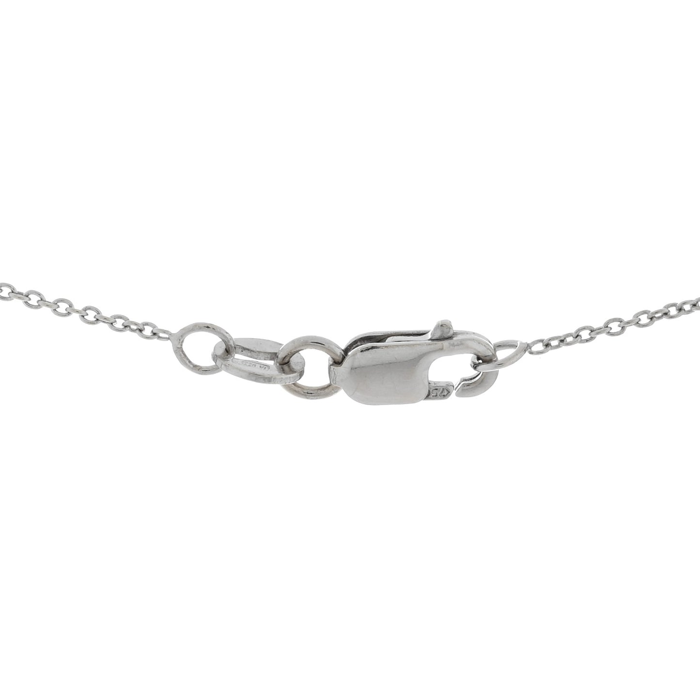18K White Gold Diamond Small Tiny Treasures Circle Pendant Necklace